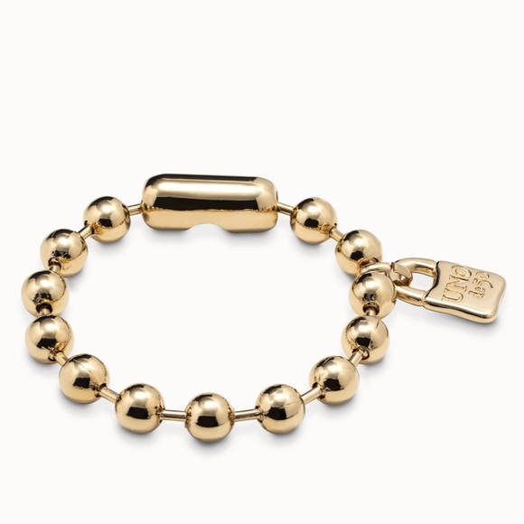 UNO de 50 Bracelet •SNOWFLAKE • Gold • Size M - Picture 1 of 14